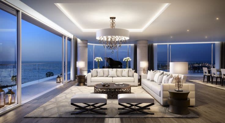 Living premium con vista al mar